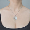 Non-Tarnish 201 Stainless Steel Hollow Sun Pendant Necklace NJEW-OY002-18-2