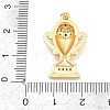 Brass Micro Pave Clear Cubic Zirconia Pendants CU-CBA765C-04C-G-3