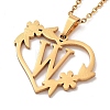 PVD Vacuum Plating 201 Stainless Steel Pendant Necklaces NJEW-R267-02W-G-4