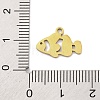 201 Stainless Steel Pendants STAS-U016-08G-06-3