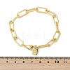 Brass Paperclip Chain Bracelets BJEW-H537-10G-5