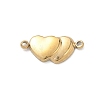 304 Stainless Steel Double Heart Links Connector Charms STAS-B140-06G-1