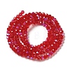 Electroplate Transparent Glass Beads Strands EGLA-A035-T3mm-L07-2