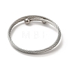 304 Stainless Steel Double Layer Wrap Bangles BJEW-P310-02A-P-3