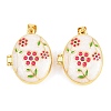 Brass Locket Pendants KK-D232-04G-2