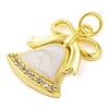 Christmas Series Brass Micro Pave Cubic Zirconia Pendants KK-S401-03G-A-2