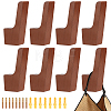 8Pcs Wooden Wall-mounted Coat Rack AJEW-DR0003-08-1