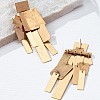 Rectangle Alloy Dangle Stud Earrings FS-WG72D3D-01-3
