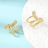 Brass Micro Pave Cubic Zirconia Cuff Earrings for Women CU-CBAE7DF-33G-3