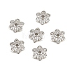 Brass Micro Pave Clear Cubic Zirconia Bead Caps CU-CBA6A75-30P-1
