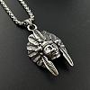 Vintage Stainless Steel South American Indian Pendant Hip Hop Necklaces HC0471-1