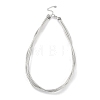 304 Stainless Steel Multi Layered Round Snake Chain Necklaces for Women NJEW-C055-03P-1