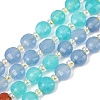 Natural Agate(Dyed & Heated) & Dyed White Jade & Tiger Eye Beads Strands G-Z135-B09-2