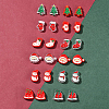 24Pcs 12 Styles Christmas Decorations Theme Opaque Acrylic Bead with Enamel FIND-FS0002-66-7