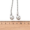 Round Brass Slider Lariat Necklaces for Women NJEW-G162-05P-5