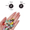 120Pcs 12 Colors Golden Plated Alloy Charms ENAM-SZ0001-64X-6