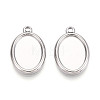 304 Stainless Steel Pendant Cabochon Settings STAS-T067-68P-1