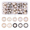 100Pcs 10 Styles 1-Hole Acrylic Shank Buttons BUTT-TA0001-59-1
