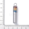 Openable 304 Stainless Steel Perfume Bottle Pendants STAS-D097-12P-3