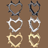 6Pcs 3 Colors Stainless Steel Hoop Earrings EJEW-BBC0001-88-6