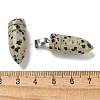 Natural Dalmatian Jasper Pointed Pendants G-B127-18P-07-3