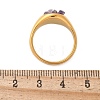 Round Natural Amethyst Chips Finger Rings RJEW-D303-03G-03-3