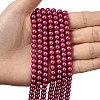 Eco-Friendly Dyed Glass Pearl Round Beads Strands HY-A008-6mm-RB058-4