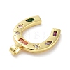 Brass Glass Pendants KK-F877-15G-2