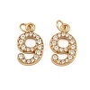 304 Stainless Steel Rhinestone Pendants STAS-N133-03J-G-1