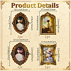 4Pcs 4 Styles Vintage Resin Photo Frame Stands AJEW-GA0010-60-2