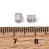 925 Sterling Silver Micro Pave Clear Cubic Zirconia Beads SE-CBAF1B2-13A-P-2