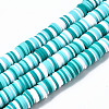 Handmade Polymer Clay Beads Strands X-CLAY-R089-8mm-085-1