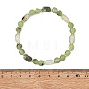 Natural Gemstone & Brass Beaded Stretch Bracelets for Women Men BJEW-JB13826-5