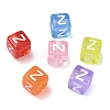 Spray Painted Transparent Acrylic Beads MACR-K365-07Z-1