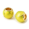 Sports Ball Brass Enamel European Beads KK-CBAF2EC-03G-3