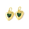Brass Micro Pave Cubic Zirconia Pendants KK-U067-09G-2