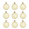 Tibetan Style Alloy Pendant Cabochon Settings TIBE-R295-055G-LF-1