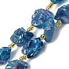 Electroplated Raw Rough Natural Amethyst Beads Strands G-Z131-J02-02-2