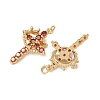 Brass Micro Pave Cubic Zirconia Pendants KK-C143-43A-G-3