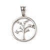 304 Stainless Steel Pendants STAS-F363-08B-P-1