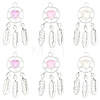 6Pcs 3 Colors Rack Plating Alloy Rhinestones Pendants FIND-YW0011-72-1