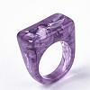 Resin Finger Rings X-RJEW-N033-002-B01-5