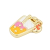 Brass Enamel Charms KK-G522-03G-2