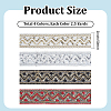 4 Colors Polyester Embroidery Lace Ribbon with Paillette OCOR-CY0004-54-2