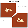 4 Pair 4 Colors Stainless Ssteel Hollow Out Mountain Stud Earrings for Women EJEW-AN0002-72-3