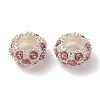 (Defective Closeout Sale: Yellowing) Alloy Rhinestone European Beads CPDL-XCP0001-01-2