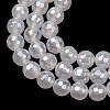 Electroplated Natural Agate Beads Strands G-B191-A07-6mm-20-3