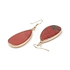 Natural Red Jasper Teardrop Dangle Earrings EJEW-G331-01G-04-4