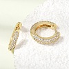 Brass Micro Pave Cubic Zirconia Hoop Earrings KK-CBA8324-24G-04-2