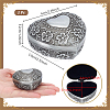 Vintage Flower Heart Alloy Jewelry Storage Boxes for Trinkets CON-WH0095-243-2